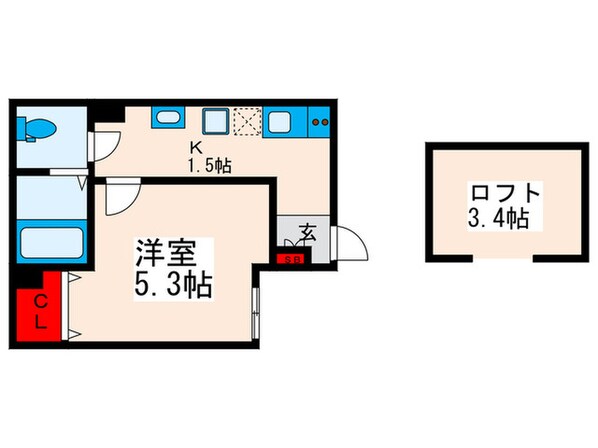 クレアール町屋の物件間取画像